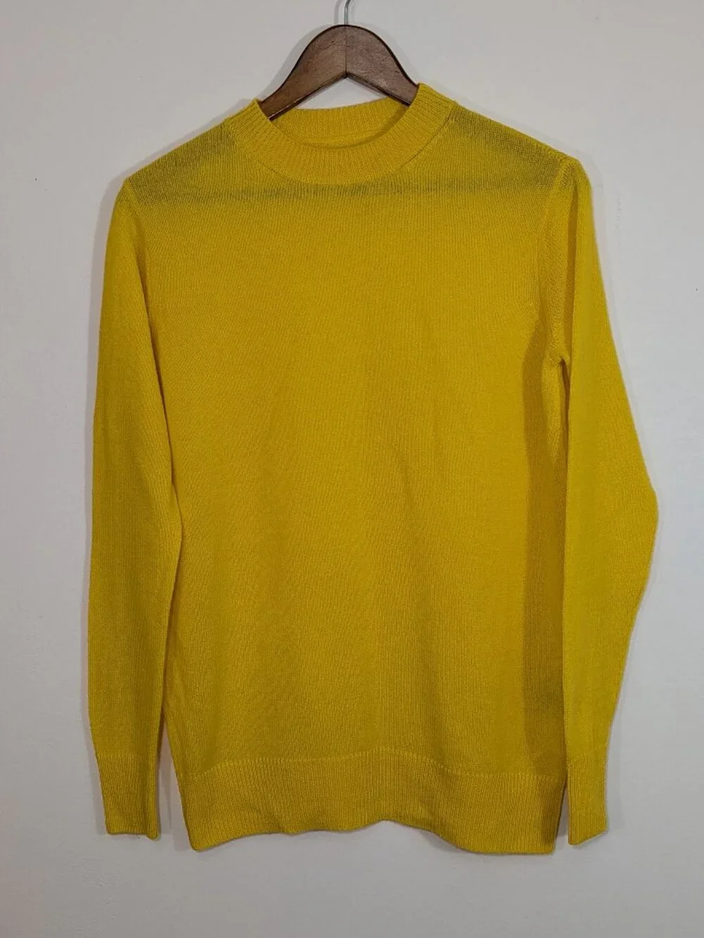 The Elder Statesman 100% Cashmere Crewneck Sweater Yellow Men’s XS